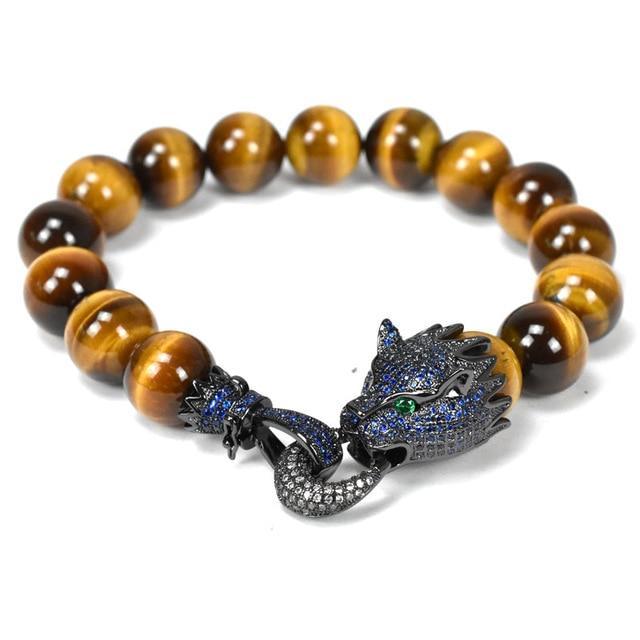 Panthera Elite™ Men's Stone Bead Bracelet