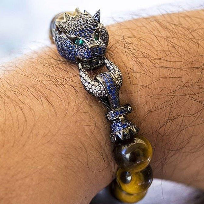 Panthera Elite™ Men's Stone Bead Bracelet