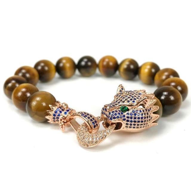 Panthera Elite™ Men's Stone Bead Bracelet