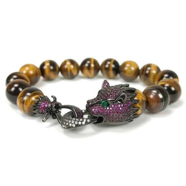 Panthera Elite™ Men's Stone Bead Bracelet