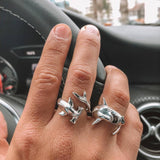 Dual Shark Ring Set