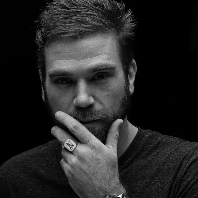 Custom Steel Signet Ring - Get Your Initial (A-P)