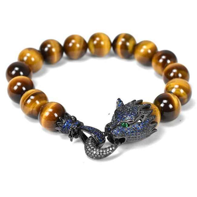 Panthera Elite™ Men's Stone Bead Bracelet