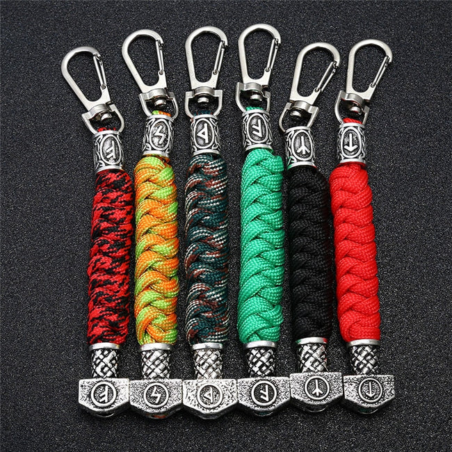 Viking Rune Paracord Keychains