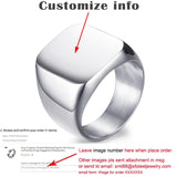 Custom Steel Signet Ring - Get Your Initial (A-P)