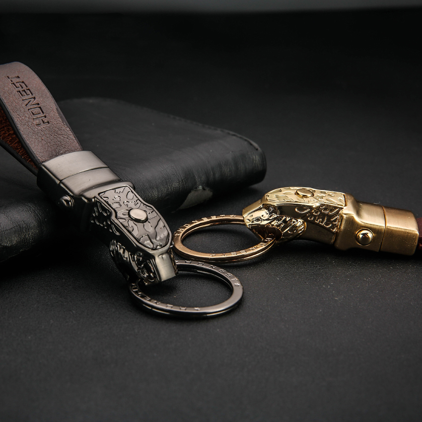 Luxury Men's Car Leather Keychain