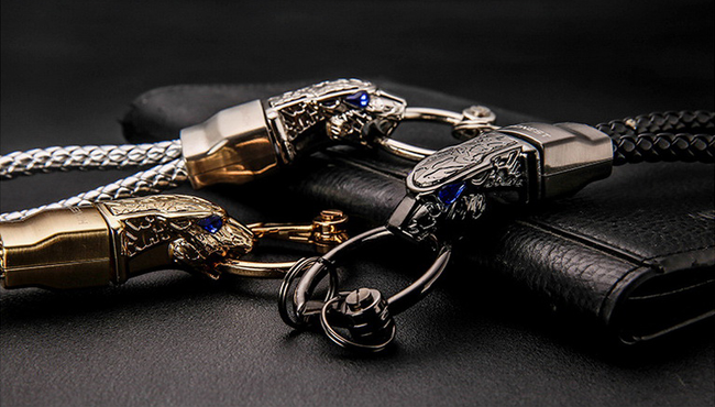 Luxury Men's Car Leather Keychain