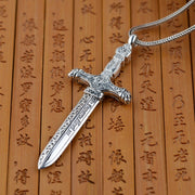 Silver Dagger Necklace [925 Sterling Silver]