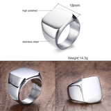 Custom Steel Signet Ring - Get Your Initial (Q-Z)